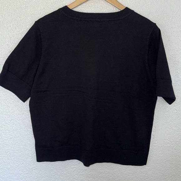 NWT! MICHAEL KORS Black Blouse with Gold Accents - Picture 6 of 6